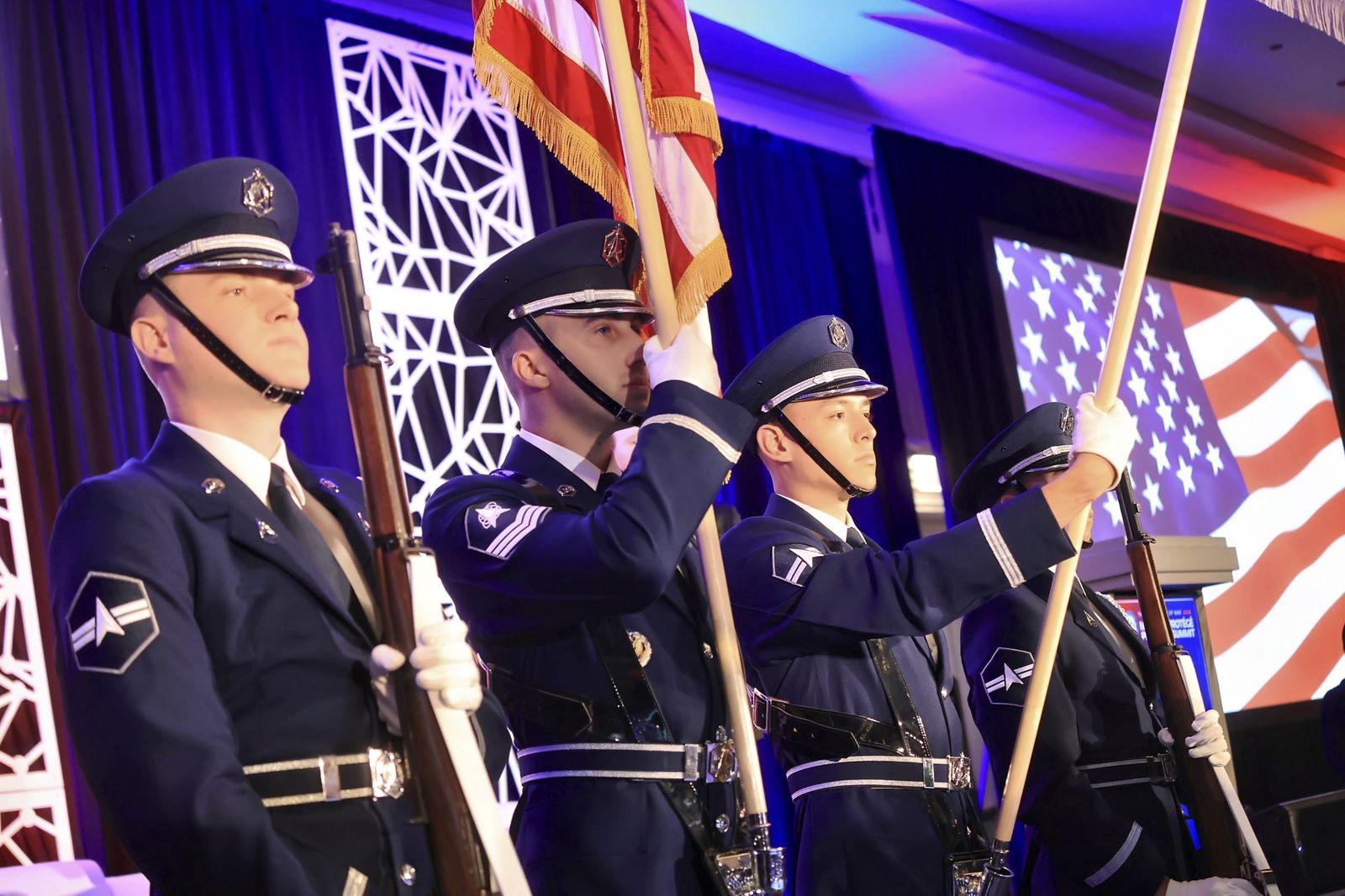 Color guard presentation at a federal conference